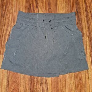 Gray Cargo Drawstring Skort Womens Size Medium